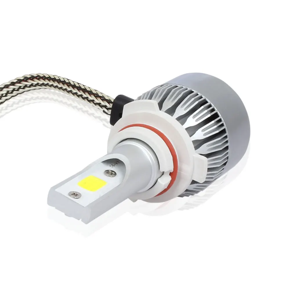 2PCS C6 HB3 9005 H10 LED Bulbs Car Lights 6000K White Replacement For Driving Lamp Automotive 4000LM 12V COB Chip LED Car Bulb