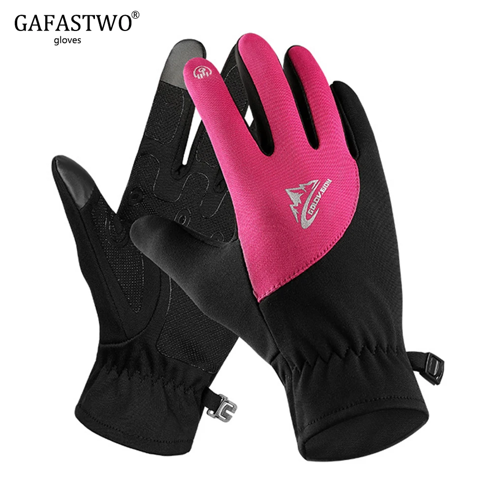 Зимние уличные теплые перчатки с сенсорным экраном, мужские водонепроницаемые перчатки для верховой езды, Непродуваемые легкие женские перчатки