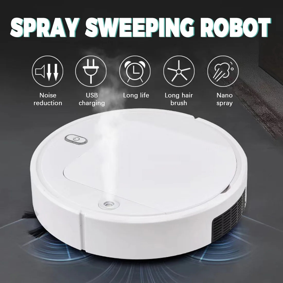 

4500Pa Robot Vacuum Cleaner Multifunctional Smart Floor Sweeper , 3-in-1 Smart Robot Vacuum Cleaner USB Charging Sweeping Robot