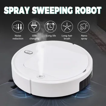 4500Pa Robot Vacuum Cleaner Multifunctional Smart Floor Sweeper , 3-in-1 Smart Robot Vacuum Cleaner USB Charging Sweeping Robot 4 in 1 multifunctional robot vacuum cleaner vacuum sweep sterilize air flavor lcd remote control timing setting self charging
