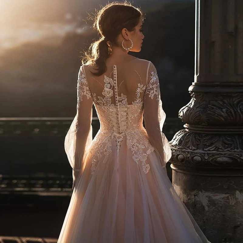 Сказочные свадебные платья шампанского трапециевидной формы 2020 Vestido De Noiva на