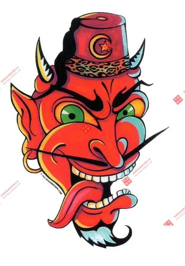 

Cartoon The Devil Shriner Hotrod Kulture Lasvegas Bumpersticker Vinyl Sticker Decal Racing Stickers