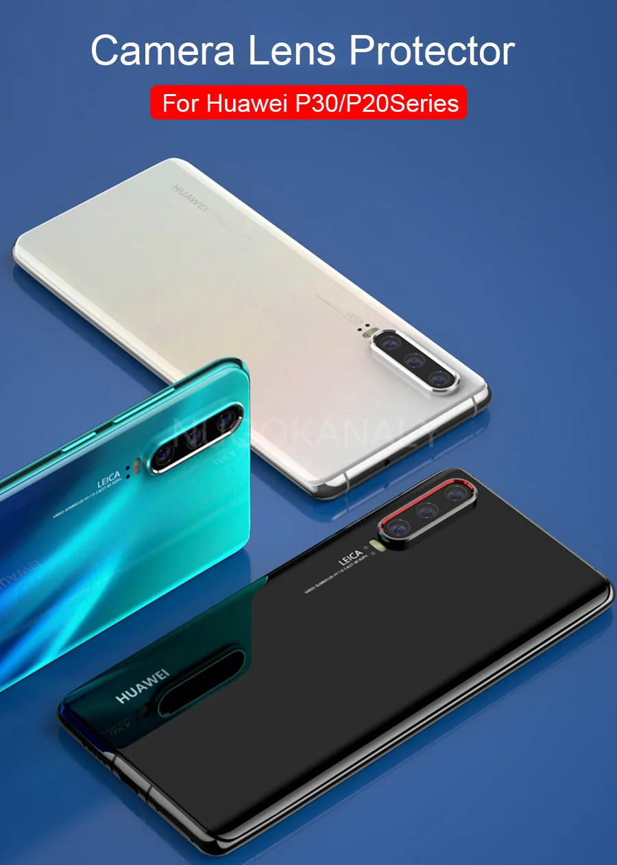 Для huawei P30 P20 mate 20 20X Pro Honor 20i Nova 5 4 защитная пленка для задней камеры закаленное стекло+ металлическое защитное кольцо