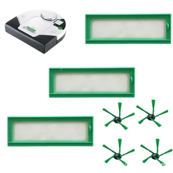 

Robot Vacuum Cleaner Parts for Vorwerk Kobold VR200 VR200 Replacement 3*HEPA Filter + 4*Side Brush Vaccum Cleaner