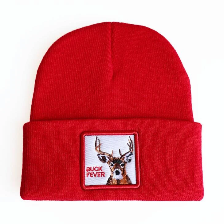 Cartoon Buck Fieber Mutzen Kappe Frauen Manner Tier Gestrickte Mutze Hut Hip Hop Unisex Winter Skifahren Kappen Pudelmutzen Und Beanies Aliexpress