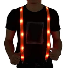 Светодиодный светящийся подтяжки регулируемые эластичные уличные Предупреждение нагрудные ремни KS-shipping