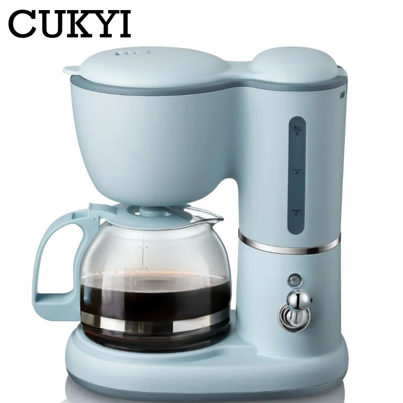 CUKYI Household semi-automatic drip coffee machine 600ml American coffee machine maker tea 550W 220V