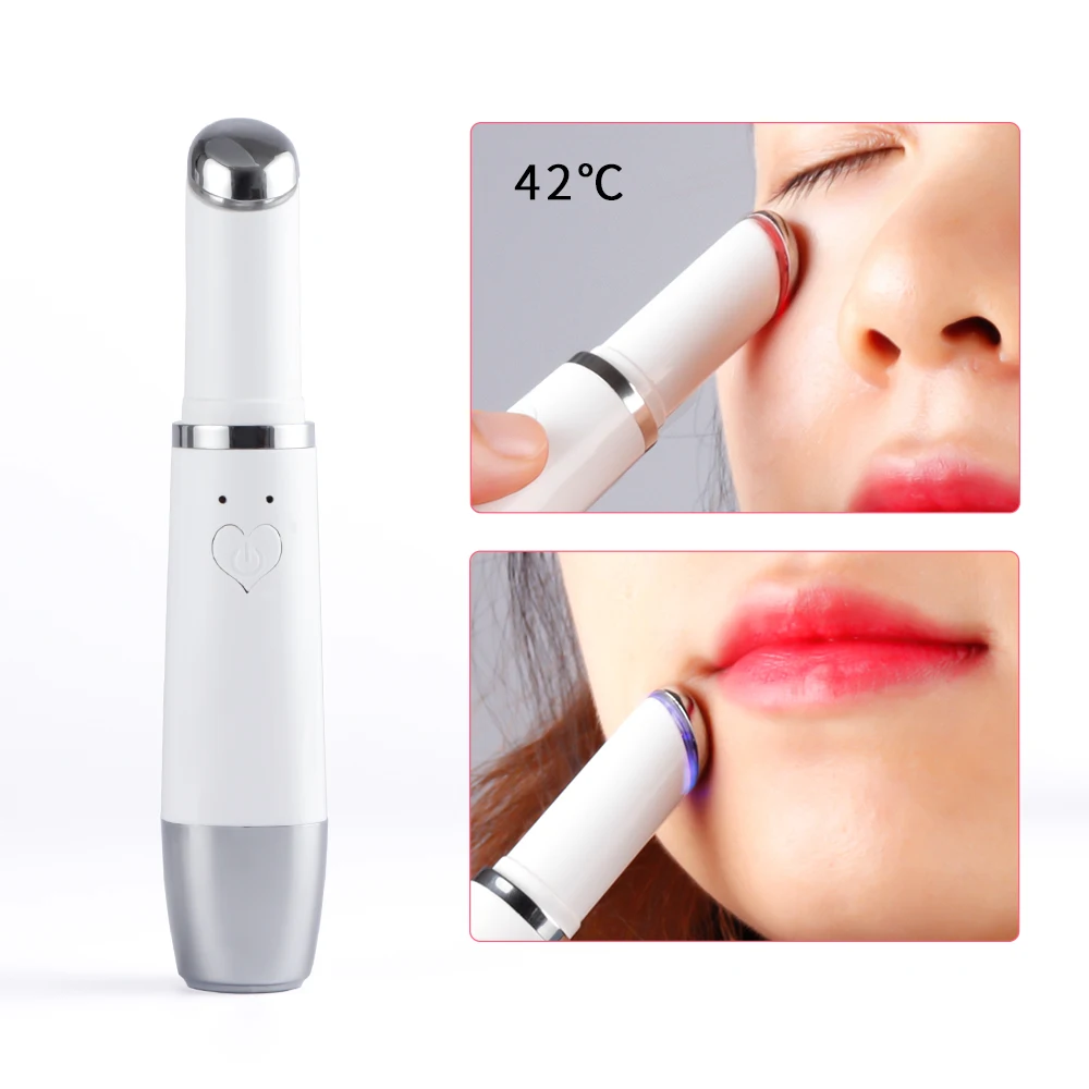 Электрическое мини-устройство для массажа глаз, ручка для лица, вибрация, тонкая волшебная палочка для лица, анти-мешок, косметический инструмент для ухода за глазами
