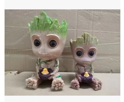 

Anime Avengers 3 Galaxy Guard Flowerpot Small Tree Shuren Baby Holding Flower Bird's Nest Garage Kit