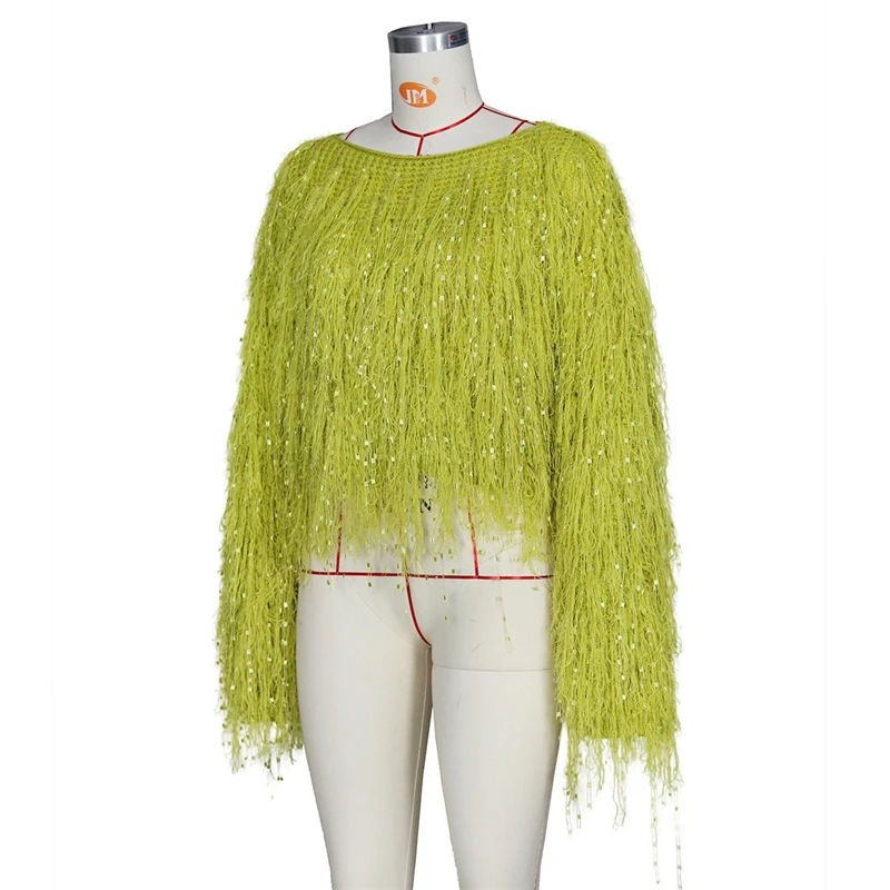 Adogirl однотонный модный свитер с кисточками осень зима ручной вязки пуловер Топ Женский Повседневный свободный женский джемпер верхняя одежда