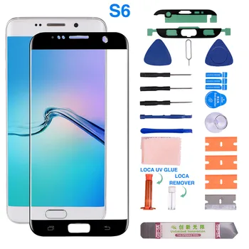 

Carprie Screen Lens Cover Compatible for Samsung Galaxy S6 Edge Plus Front Glass Screen Replacement Repair Kit + UV Glue 19Sep12