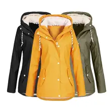 Женские куртки с капюшоном Летние повседневные однотонные дождевики для улицы плюс Водонепроницаемый плащ с капюшоном ветрозащитные пальто для женщин