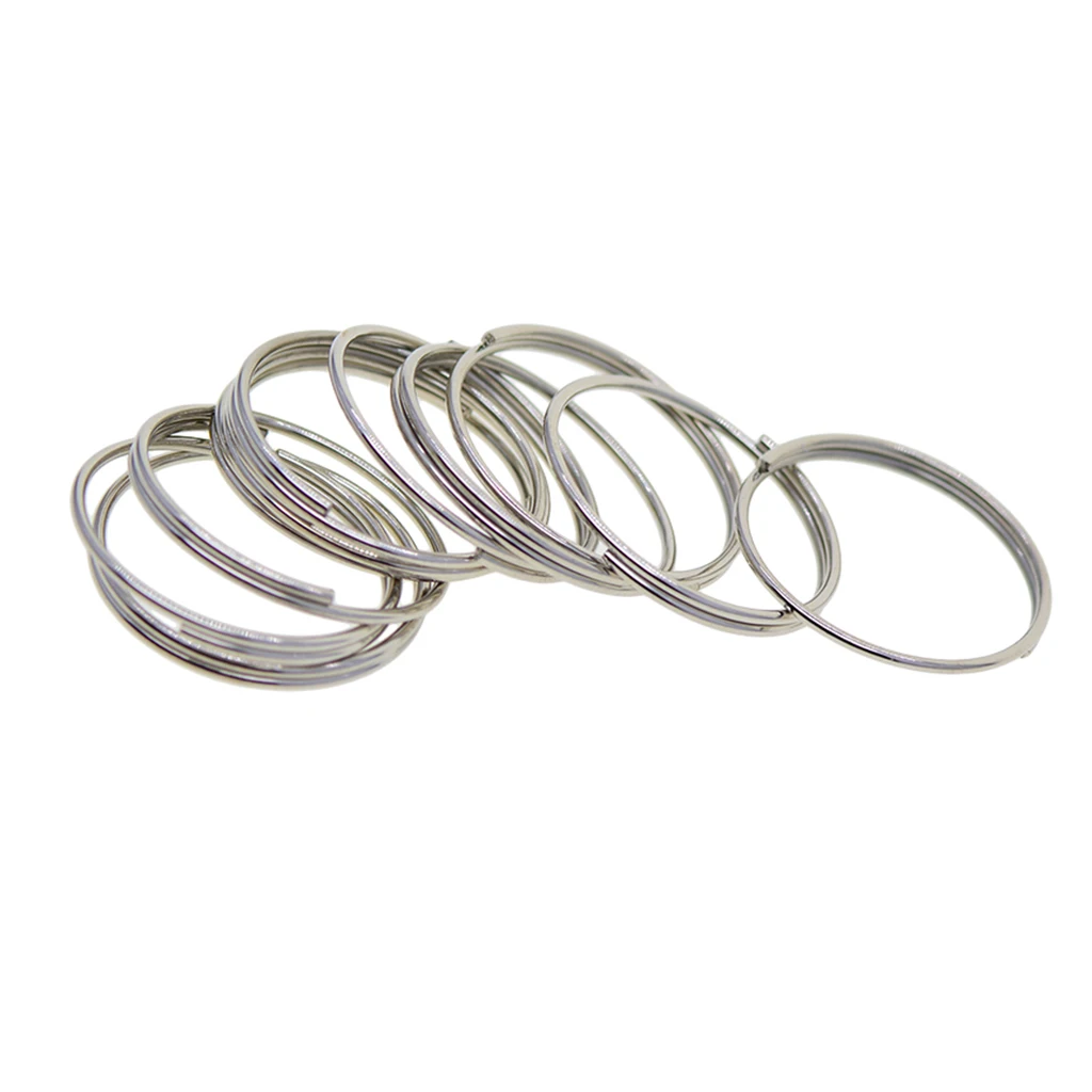 100Pcs Diy Crafts Supply Iron Keyring Keychain Split Ring Key Ring Chain Hook Hardware 20mm
