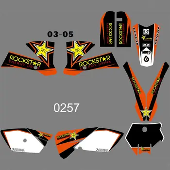 

New Star Full Graphics Decals Stickers Custom Number Name Glossy Bright Stickers Waterproof for KTM 85 SX SX85 2003 2004 2005