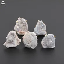 Роскошные Для женщин Druzy Drusy Агаты Золотое кольцо ювелирные изделия, покрытые серебристый неправильной формы агат камень кольцо для Для женщин обручальное кольцо YT-159AMAJ