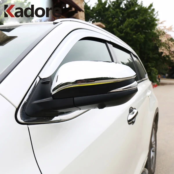 Для Toyota Highlander хромированная крышка зеркала заднего вида отделка автомобиля внешняя задняя рамки для зеркал аксессуары