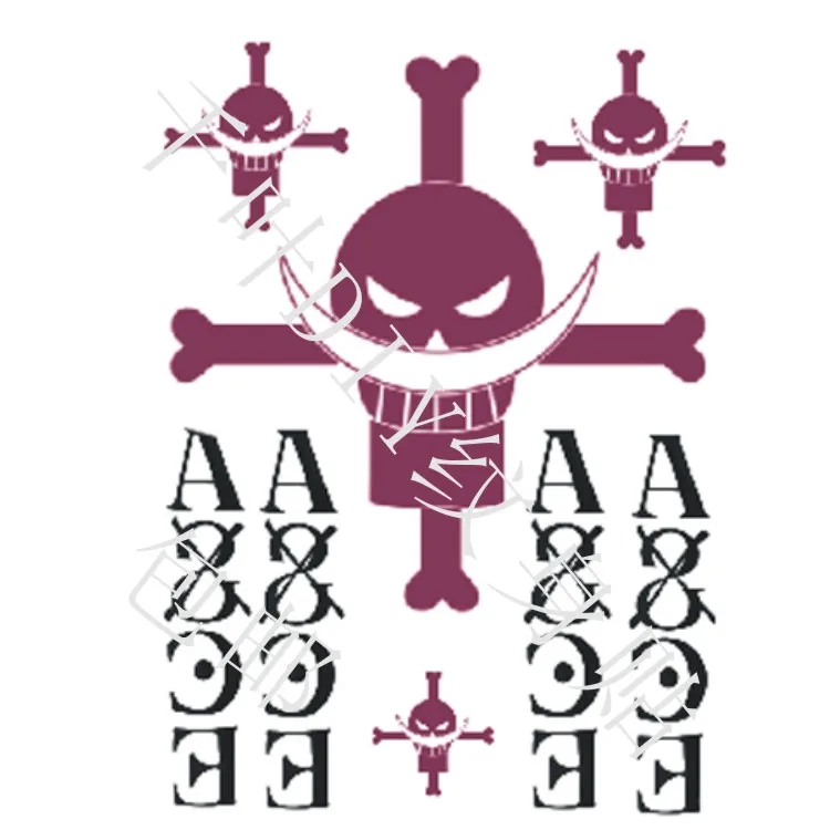 Аниме one piece Ace Luffy Nami Trafalgar Law водонепроницаемый Временная переводная татуировка наклейка косплей аксессуар боди арт реквизит