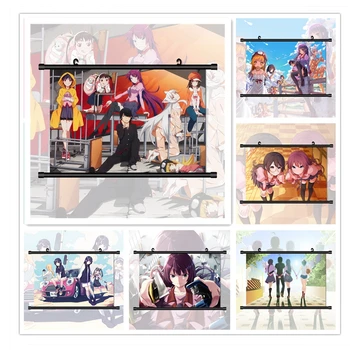 

Monogatari Hanekawa Tsubasa Senjougahara Hitagi Anime Manga HD Print Wall Poster Scroll
