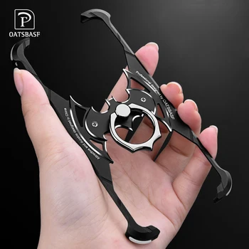

OATSBASF Bat Ring Bracket with Airbag Metal Frame shape phone Case For Huawei Mate 20 20 pro 20X 6.39 inch phone Shell bumper