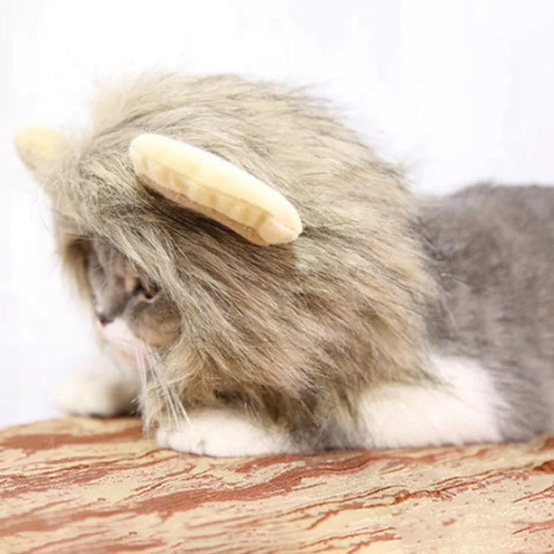 Хэллоуин Забавный костюм домашних животных косплей парик льва шапка для кошки Рождественская одежда нарядное платье с ушками для домашних собак и котов продукт