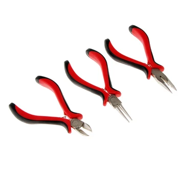 

3 Piece Mini Jewelry Making Pliers Beading Tool DIY Pliers Set Side Cutters Round and Long Nose Kit