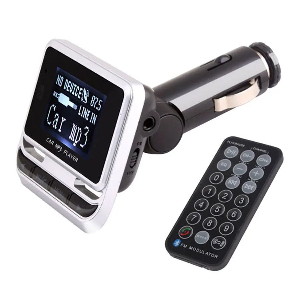 Handsfree Bluetooth lcd радио дистанционное управление автомобильный Интеллектуальный fm-передатчик Быстрая зарядка Универсальный MP3 плеер вызов USB зарядное устройство