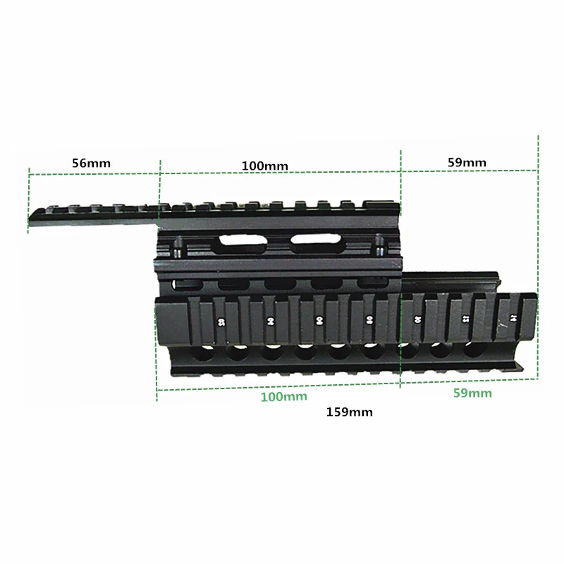 

FIRECLUB Tactical AK Handguard RIS Quad Rail System Standard Picatinny Weaver Rail Scope Mounts for AK47 74 AKs