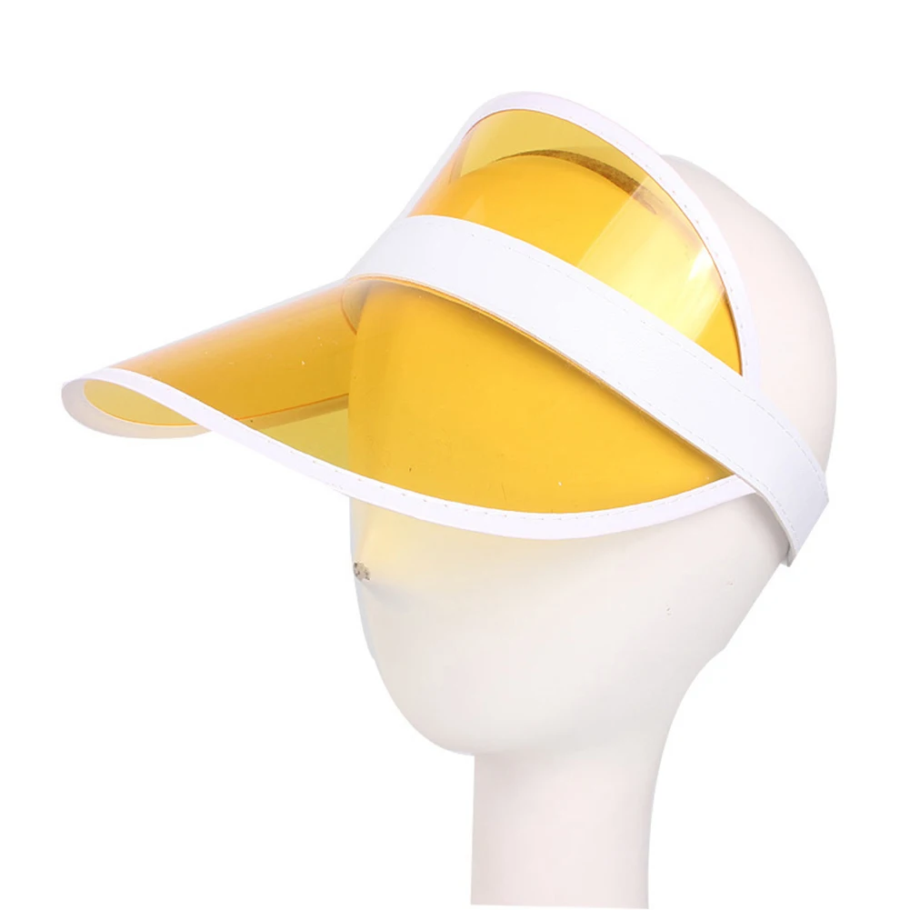 New Summer UV Plastic Visor Sun Hats Men Outdoor Clear Dealer Tennis Beach Hat Protection Caps chapeu Feminino