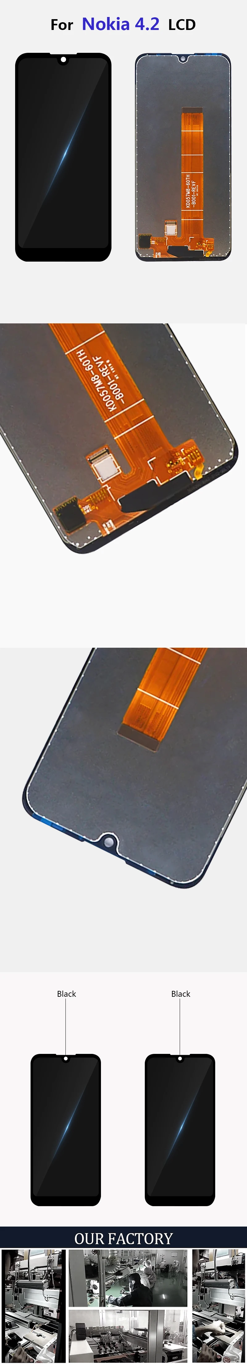 Для Nokia 4,2 ЖК-дисплей TA-1184 TA-1133 TA-1149 TA-1150 TA-1157 кодирующий преобразователь сенсорного экрана в сборе для Nokia 4,2 lcd