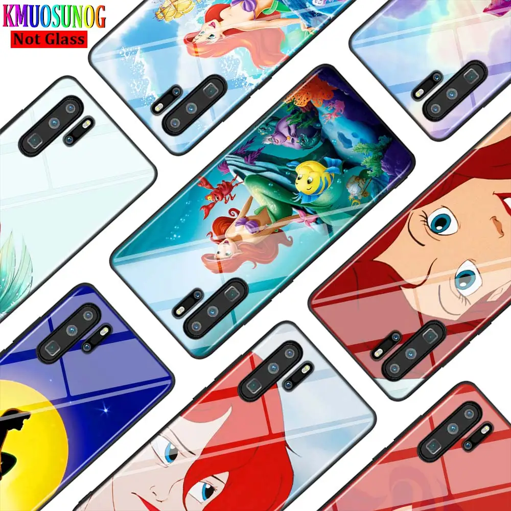 

The Little Mermaid Fashion for Huawei P Smart Z Plus 2019 P30 P20 Pro P10 P9 P8 Lite Plus Super Bright Black Phone Case