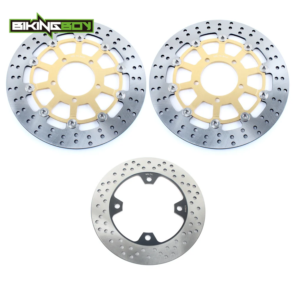 BIKINGBOY для KAWASAKI ER-6F ER-6N 06-16 ZX10R 04-07 ZX6R 636 05-06 ZX-6R 600 07-17 KLE 650 спереди и сзади тормозные диски роторы
