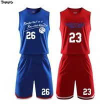 Мужской настраиваемый двусторонний баскетбольный костюм Джерси, детский пустой тренировочный костюм для колледжа, Молодежная унисекс баскетбольная форма, костюм