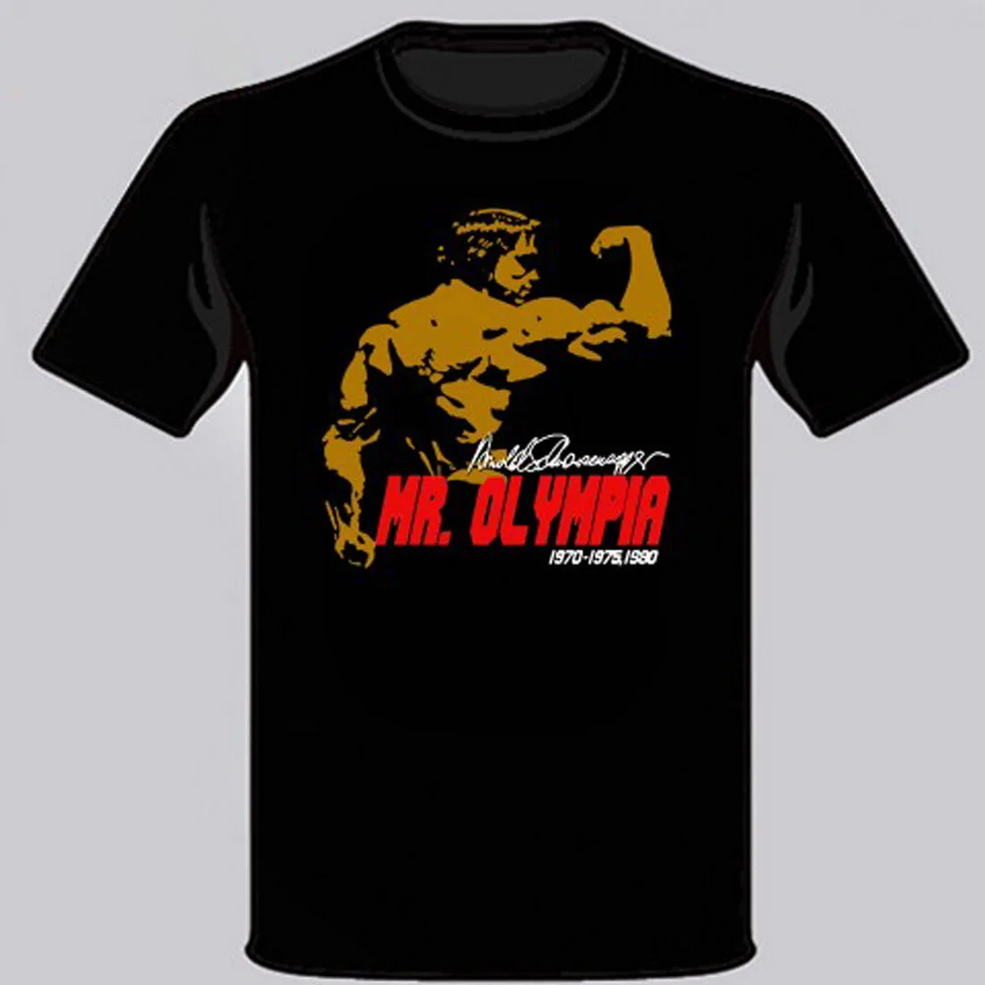 Arnold Schwarzenegger Mr. Olimpia Body Building Men's Black Tops Tee T Shirt Size S-3XL Confortable T-Shirt |