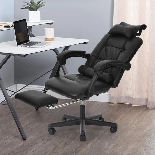 Gaming Chair With Footrest Adjustable Backrest Reclining Leather Office Chair Comfortable Swivel Ergonomic Chair Furniture 1