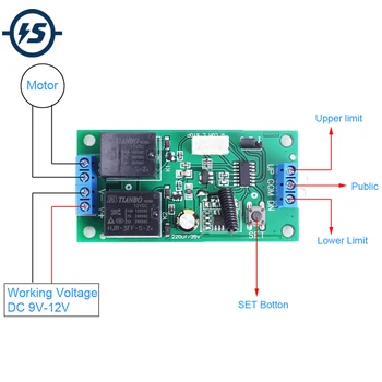 

DC 9V-12V MicroPower Motor Forward Reverse Controller 80W 433MHz RF Wireless Transceiver Module Motor Driver