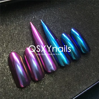 

0.5g Violet Blue Chameleon Powder Pigment Super Smooth Rubbing Chrome Mirror Nails Glitter for Gel Nail Polish Nail Art Manicure