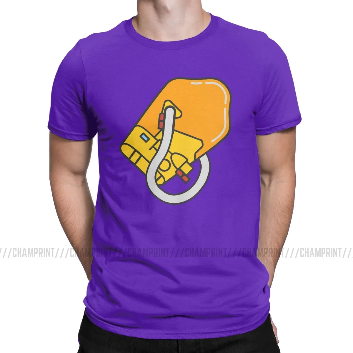 Мужская Футболка Death Stranding BB Pod, одежда из чистого хлопка, Повседневная футболка с коротким рукавом и круглым вырезом, футболка с уникальным дизайном - Цвет: Фиолетовый