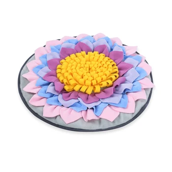 

Non Slip Round Playing Stress Release Interactive Pet Snuffle Mat Foraging Skill Washable Slow Feeding Nosework Dog Cat Home