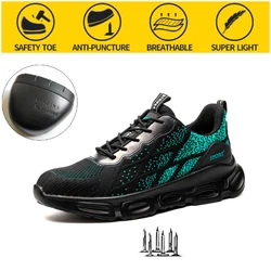 Chaussures de sécurité Anti écrasement pour hommes, chaussures de travail d'été respirantes et déodorantes, antidérapantes 