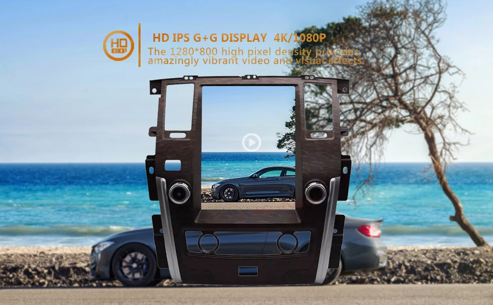 KiriNavi вертикальный экран Tesla style 12," Android 8,1 Автомобильный мультимедийный Dvd навигатор для Nissan Patrol радио Automotivo 2012