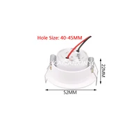 1/5pcs Aluminum Round LED Dimmable Ceiling Downlight 3W AC90-260V  Recessed COB Spot Light Led Bulb With Driver 2