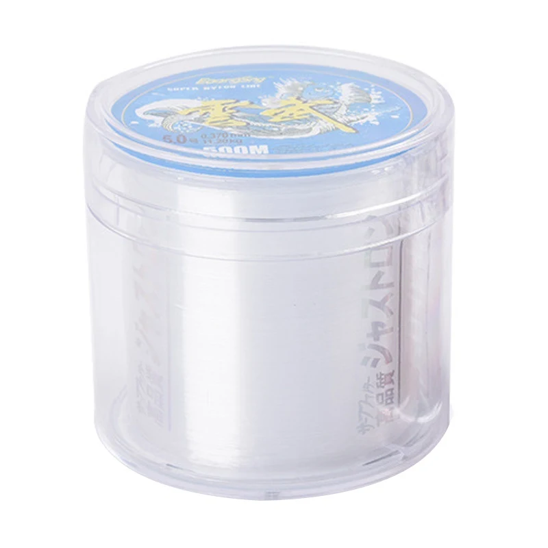 

500M Nylon Fishing Line Strong Pulling Parallel Roll For Saltwater Freshwater Force Anti-winding Fine Wire Retaining River Lake