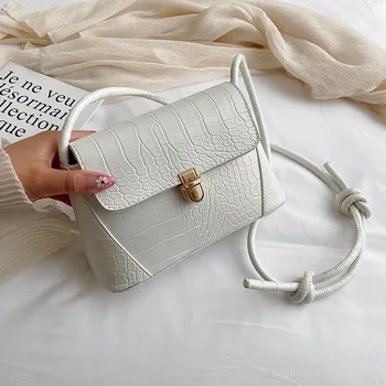 

French niche ladies bag 2020 summer new net red fashion crocodile pattern shoulder bag texture armpit bag