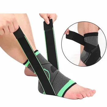 1PCS Mannen Ankle Brace 3D Weven Elastische Nylon Strap Badminton Basketbal Voetbal Taekwondo Fitness Hak Protector