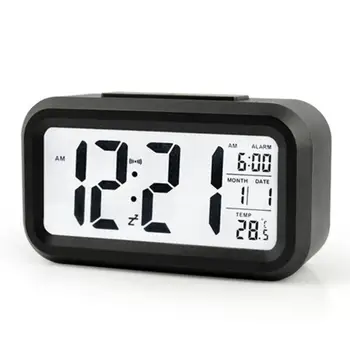 

Digital Snooze Electronic Calendar Alarm Clock with LED Backlight Control