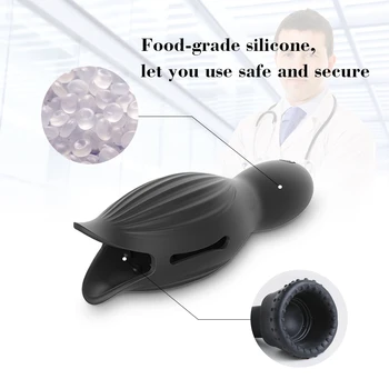 10 Modes Penis Delay Trainer Male Masturbator Vibrator Automatic Oral Climax Sex Glans Stimulate Massage Erotic Sex Toys for Men 5