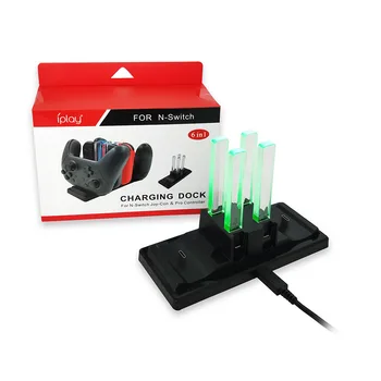 

For Switch 6-In-1 Fixed Charger Small Handle Colorful Four Sufficient + Double Pro