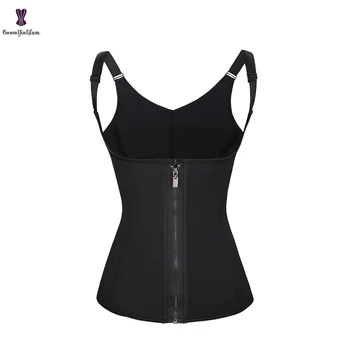 

Waist Trainer Corset Tummy Control Shapewear Vest Adjustable Straps Body Slimmer Zipper Corset U Shape Underbust Corset Vest