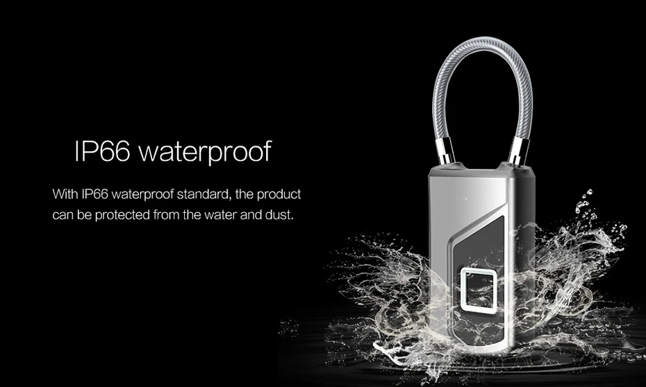 usb rechargeable smart keyless fingerprint lock