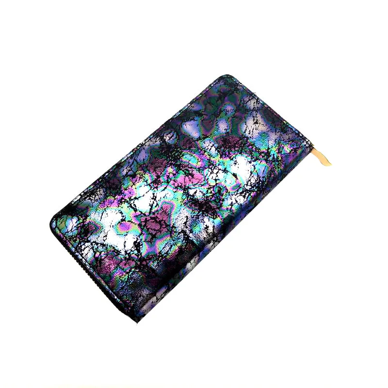 KANDRA New Colorful Women Long Serape Wallets PU Leather Purse Fashion 2019 Christmas Wallets Copper Zipper Female Cards Holder
